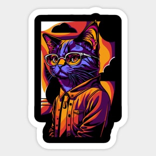 Cat Pop Art Sticker